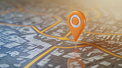 Pin icon on good location concept, land area waiting to be sold, investing in real estate and land to create returns concept, demand for purchasing land in a good location