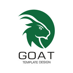 Obraz premium Goat logo design simple concept Premium Vector