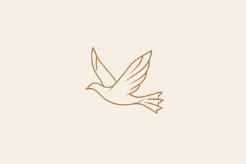 A clean and stylish logo featuring a single-line representation of a bird in flight.