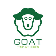 Goat logo design simple concept Premium Vector