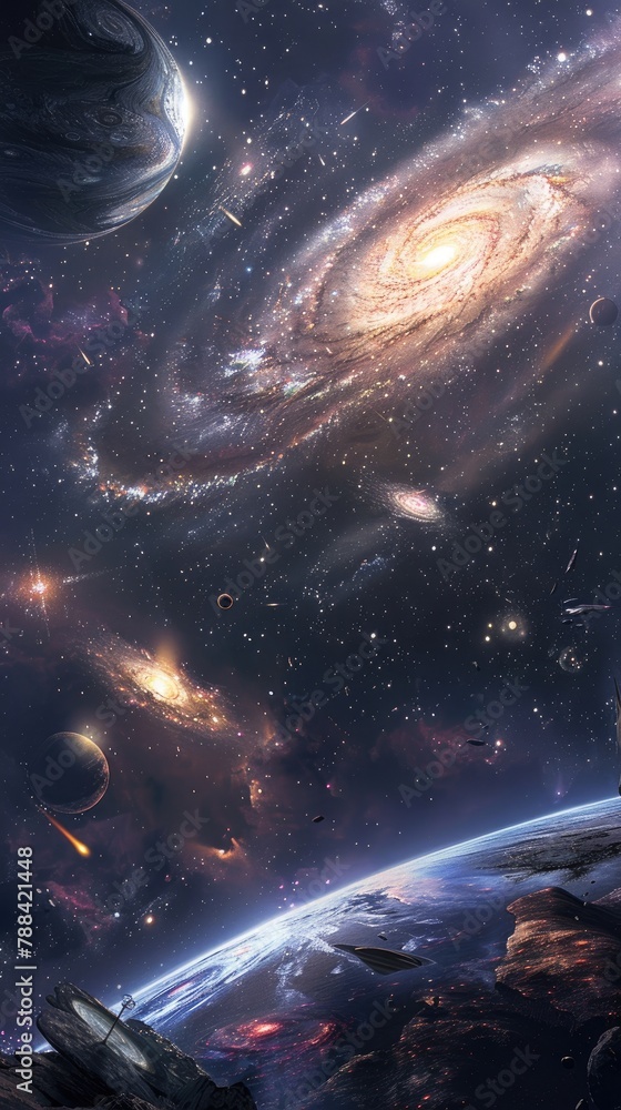 Wall mural a deep space observatory capturing distant galaxies