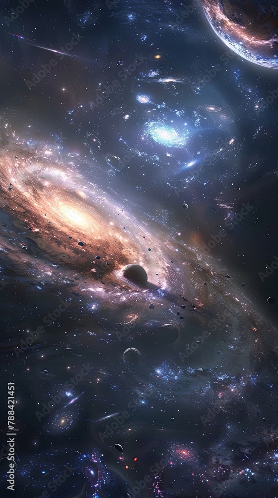 Wall mural a deep space observatory capturing distant galaxies