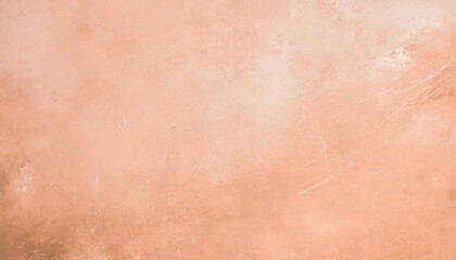 Color of the year 2024. Peach color abstract background. Vintage effect. Dust and scratches design. Copy space.