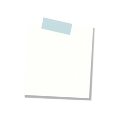 sticky note paper with adhesive tape. Template for your message