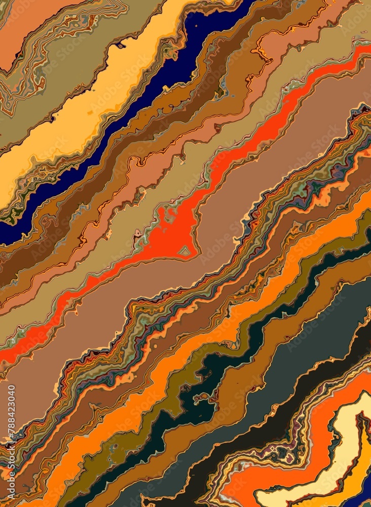 Aufkleber distorted by turbulence diagonal striped multi-coloured pattern and design