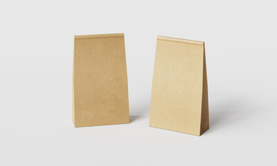 종이 테이크아웃 봉투 목업 Kraft Paper Takeout Bag Mock up