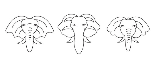 elephant head outline
