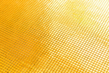 Abstract yellow mosaic background, shiny yellow mosaic pattern background