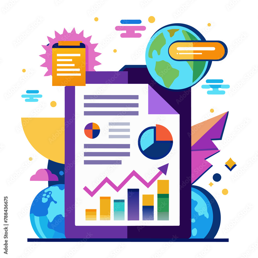 Fototapete dashboard template interface admin panel with graphs chart diagrams vector template generated by ai