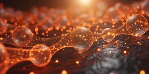 Luminescent bubbles drift in mid-air