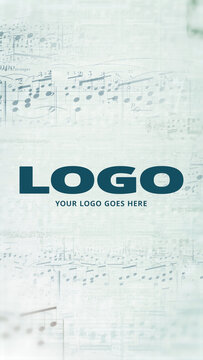 Music Notes Logo Reveal Vertical Stories Opener for Social Media