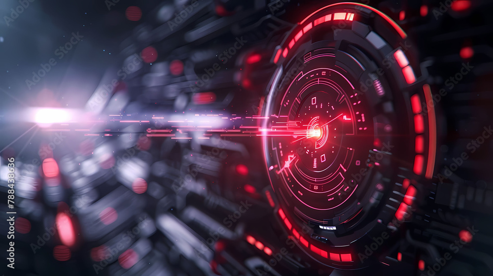 Poster futuristic hud head-up display element