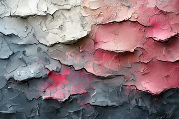 Abstract watercolor textured painterly background, pinkish red, white, dark charcoal