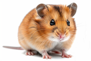 standing hamster. White background. Generative AI