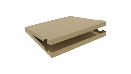 pizza cardboard box isolated on white, front view png transparent
