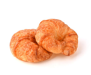 croissant isolated on the white background.