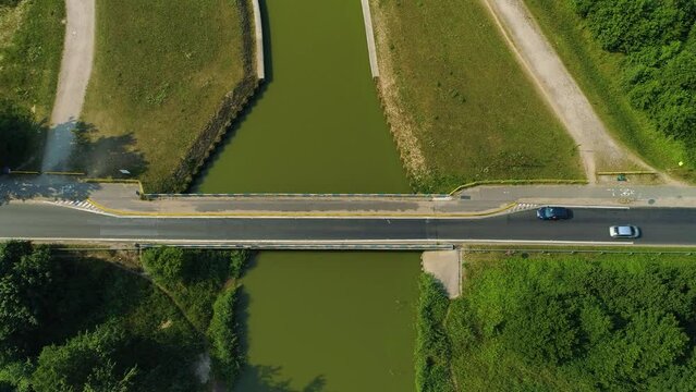Bridge Beautiful Canal Jamno Kanal Mielno Aerial View Poland
