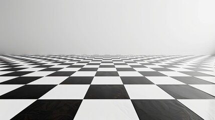 Geometric Tile Pattern in Black and White