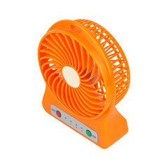 Portable table fan isolated from background