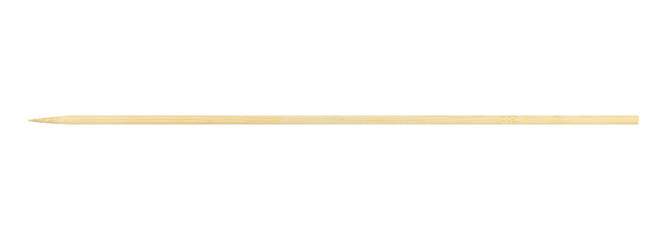 wooden barbecue skewer isolated from background