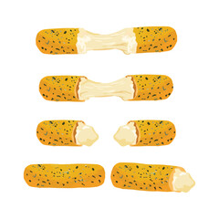 Hand drawn vector illustration of Mozzarella sticks
