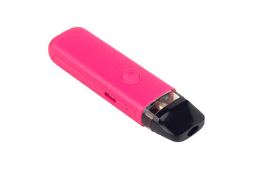 Electronic cigarette isolated from background. Modern smoking, vaping and nicotine concept.