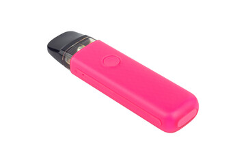 Electronic cigarette isolated from background. Modern smoking, vaping and nicotine concept.