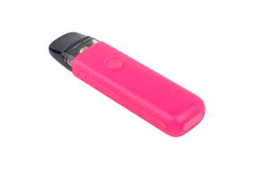 Electronic cigarette isolated from background. Modern smoking, vaping and nicotine concept.