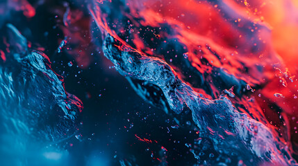 An abstract 3D water fluid background, in the style of fluid and flowing lines, dark and orange bokeh lights	
