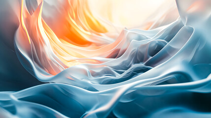 Obraz premium Abstract Orange milk white Wavy Background Vector. Bokeh light fractal beauty, digital abstract creation come together beautifully. 4K Wavy wallpaper and background