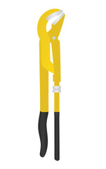 Yellow adjustable pliers. vector illustration