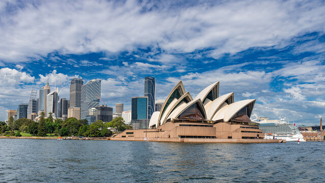 Sydney, New South Wales, Australia; February 23, 2024 - Skyline of Sydney with Opera House
