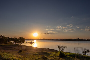 sunset over Lake Paranoá in Brasilia