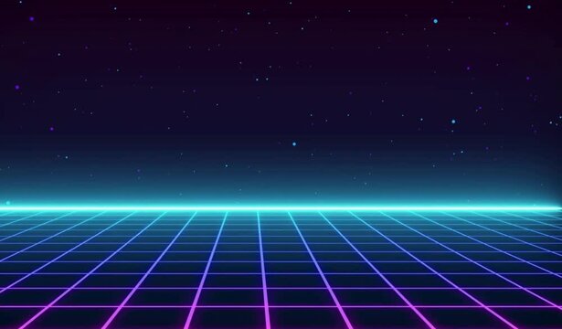 Retro style 80s video game background.
