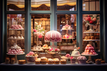 Artful Display of French Bakery Delights