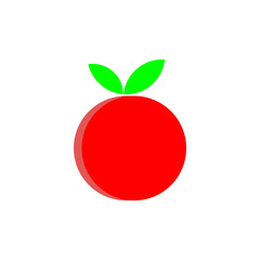 Vector graphic of simple illustration of Apple vector icon. Illustration of apple fruit icon.Web design vector logo. Apple isolated on background.