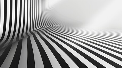 Abstract Black and White Striped Background