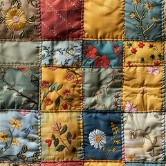 Seamless texture of patchwork quilt, boho style - 788463892