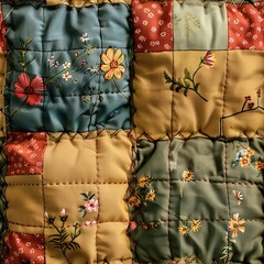 Seamless texture of patchwork quilt, boho style - 788463894