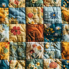 Seamless texture of patchwork quilt, boho style - 788464005