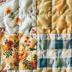 Seamless texture of patchwork quilt, boho style - 788464013