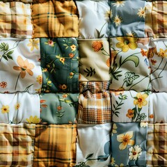 Seamless texture of patchwork quilt, boho style - 788464048