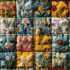 Seamless texture of patchwork quilt, boho style - 788464062