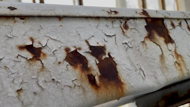 Rust of metals.Corrosive Rust on old iron white.Use as illustration for presentation.corrosion.