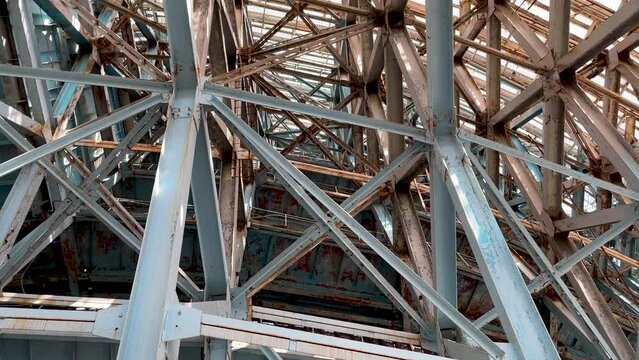 Old steel structure. Rust of metals