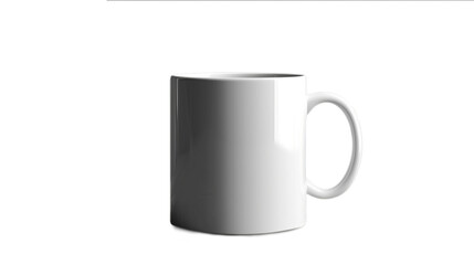 Obraz premium white mug Isolated on a transparent background. This image can be used with PNG cutouts or path cutouts. This is to ensure that it blends seamlessly into the design.