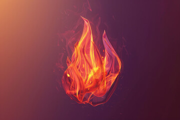 A realistic 3D-rendered fire icon with intricate details and vibrant flames on a solid background.