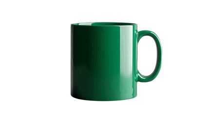 dark green mug Isolated on a transparent background. This image can be used with PNG cutouts or path cutouts. This is to ensure that it blends seamlessly into the design.