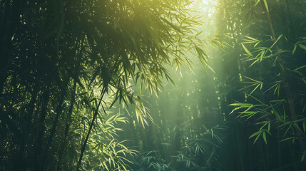 The lush green bamboo forest is a sight to behold.