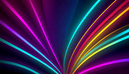 Modern trendy gradient ray neon background for project design,